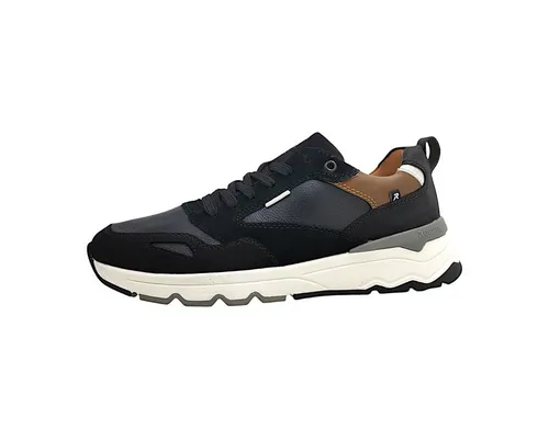 Rieker Herren sportlicher Schnürer in Schwarz, Größe 45 - Sneaker mit herausnehmbarer Evolution-Soft-Decksohle für individuelle Einlagen, gepolstert für hohen Tragekomfort und rutschhemmender Laufsohle, ideal für den Alltag.