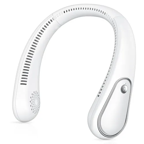 Neck Fan 360° - Blattloser Halsventilator mit 4000mAh Akku - USB-Ventilator mit 360° Luftzirkulation, ideal für Büro und draußen. Bis zu 7 Stunden Laufzeit, leise im Betrieb und sicher ohne rotierende Flügel.