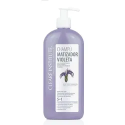 Clearé Institute Veilchen Shampoo 400ml - Violettes Toning-Shampoo zur Neutralisierung von Gelbtönen, ideal für blondes oder graues Haar. Mit natürlichen Inhaltsstoffen für strahlende Farbe und verbesserten Schutz.