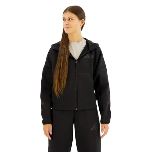 ADIDAS Damen Kapuzensweat Z.N.E. Zip in schwarz von adidas