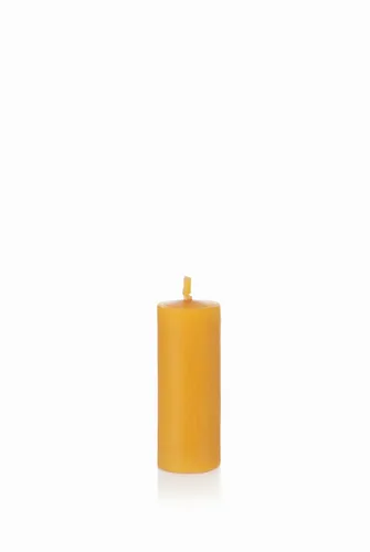 INNA-Glas Bienenwachskerze BABETTE, natur-gelb, 10 cm, Ø4 cm, 20h