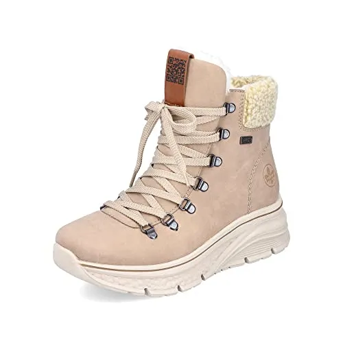 Rieker Damen Winterstiefel 48034, wasserabweisend und bequem - Wanderschuhe mit riekerTEX für optimalen Wetterschutz, lose Einlage für individuellen Komfort und ideal für kalte Tage.