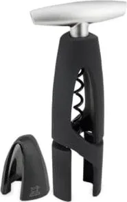 Peugeot Altar Korkenzieher 17cm BLACK - Eleganter Korkenzieher in Schwarz/Silber, ideal für Weinliebhaber. Mit 17 cm Höhe bietet er eine perfekte Handhabung und ist ein stilvolles Accessoire für jeden Tisch.