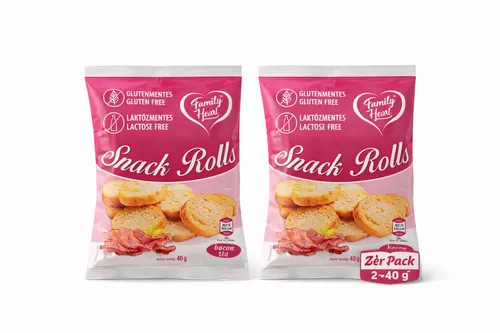 Glutenfreie Snack Rolls mit Bacon Geschmack – 2 x 40 g MHD Lebensmittel Retten
