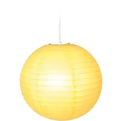 Näve Reißpapier-Pendelleuchte in gelb von Näve