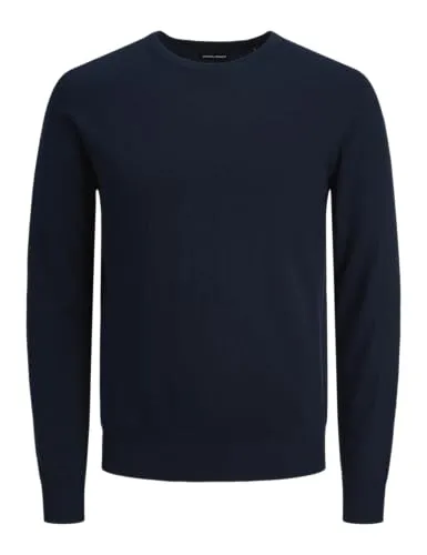 Jack & Jones Rundhalspullover EMIL KNIT blau L von Jack & Jones
