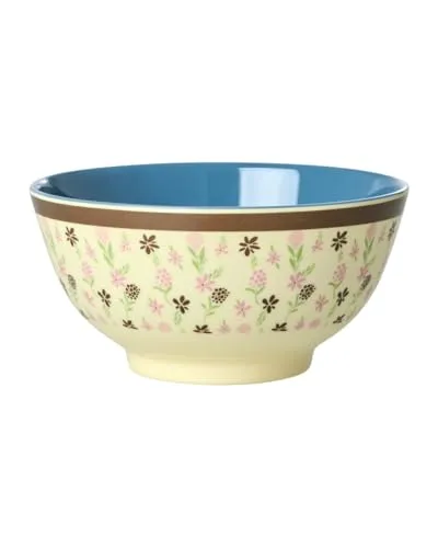 ReWu Rice Schüssel Schale Medium - Blumenmeer - Geschirr Melamingeschirr Kindergeschirr Kinder Camping BBQ Picknick Bruchsicher BPA-frei Wiederverwendbar 700ml