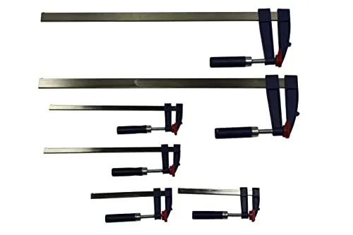 Schraubzwinge Set 600x120 + 300x50 + 150x50 Zwinge Klemmzwinge Einhandzwinge 6 x