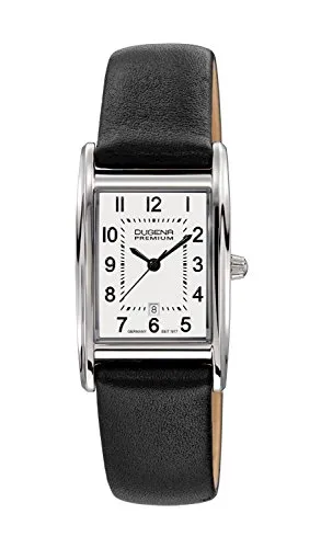Dugena Damen-Armbanduhr 7000119 Quadra Artdeco - Quarz, elegantes Edelstahlgehäuse mit Saphirglas, wasserdicht bis 5 bar, ideal für stilbewusste Frauen