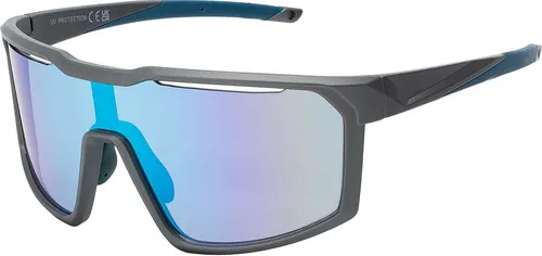 Uni Sonnenbrille 80er Fahrradbrille Sport Brille Retro verspiegelt Blau/Lila/Grau-Schwarz/Blau