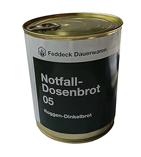 Dosenbrot 05 Roggen-, Dinkelvollkornbrot, 400g 6 x von Feddeck
