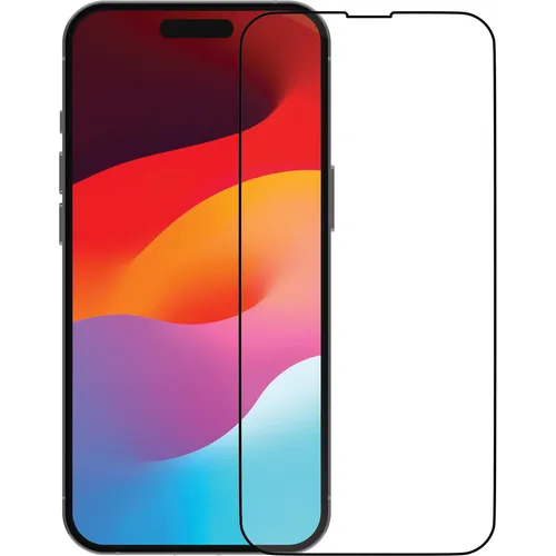 dbramante1928 Eco-shield für iPhone 15 - Handys Schutzfolie mit schwarzem Rahmen, bietet optimalen Bildschirmschutz und umweltfreundliches Design für Ihr Apple iPhone 15.