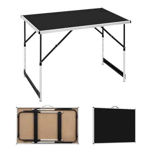 WOLTU® Campingtisch Klapptisch höhenverstellbar - Camping-Möbel: Höhenverstellbarer Klapptisch aus stabiler Aluminiumlegierung, ideal für Outdoor- und Indoor-Aktivitäten, leicht zu transportieren und ohne Montage einsatzbereit.