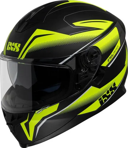 IXS 1100 2.3 Helm, schwarz-gelb, Größe XS - Motorradhelm aus robustem Polycarbonat mit optimaler Belüftung und kratzfestem Visier für maximale Sicherheit und Komfort auf jeder Fahrt.