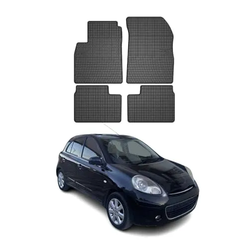 OMAC Gummi Fußmatten für Nissan Micra K13 (2010-2016) - Fahrzeugspezifische 3D-Gummifußmatten für Nissan Micra K13. Wasserdicht, rutschfest und leicht zu reinigen – ideal für alle Wetterbedingungen. Schützen Sie Ihren Fahrzeugboden effektiv!