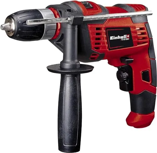 Einhell Schlagbohrmaschine TC-ID 550 E - 550 W, Drehzahlregelelektronik und Metall-Tiefenanschlag für präzises Arbeiten