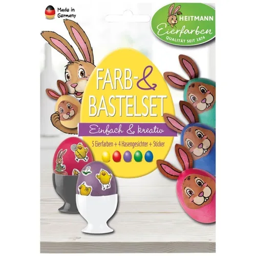 Heitmann Farb-Bastelset Eierfarben Oster Sticker Kaltfarben von Heitmann