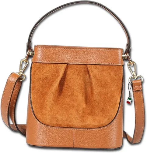 Florence Damen Umhängetasche aus Leder – hellbraun OTF171N2 - Stilvolle Handtasche aus hochwertigem Leder, ideal für den täglichen Gebrauch und vielseitig kombinierbar.