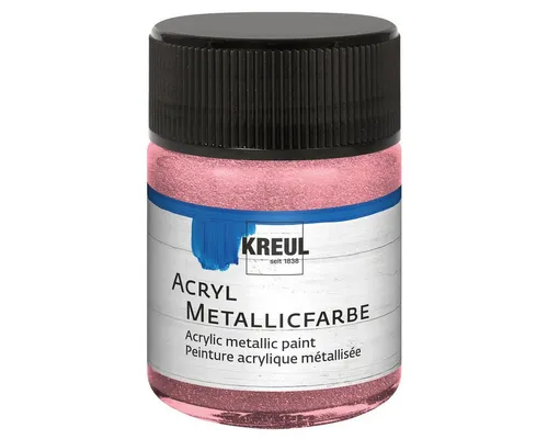 C. KREUL Acrylfarbe KREUL Acryl Metallicfarbe rosa 50ml Glas