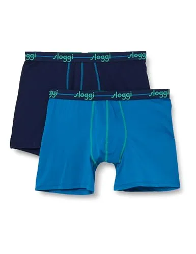 sloggi Herren Start Short C2P Box, Multiple Colours 20, 7 - Retroshorts für Herren im 2er Pack, aus natürlicher Baumwolle für höchsten Tragekomfort und perfekte Passform ohne einzuengen.
