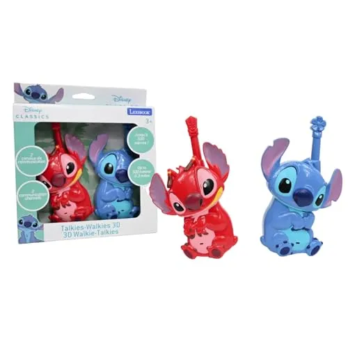 Walkie-Talkie Stitch Lexibook 3D - Walkie-Talkie mit 3D Stitch Design, ideal für Kinder und perfekt für Abenteuer im Freien oder im Spielzimmer.
