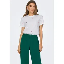 ONLY Kurzarmshirt ONLKETTY LIFE S/S O-NECK TOP JRS NOOS in weiß von ONLY
