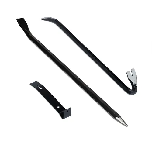Brecheisen Brechstange Montageeisen Hebelwerkzeug Nagelzieher 3-tlg. Set Stahl