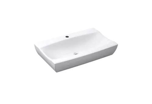 Mai & Mai Aufsatzwaschbecken Br152B 48,5x32x10,5cm - Modernes Aufsatzwaschbecken aus weißer Keramik mit NANO-Beschichtung für einfache Reinigung. Ideal für ein exklusives Badezimmer-Design.