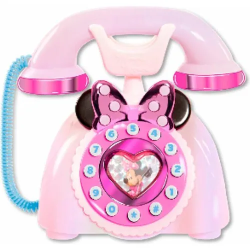Disney Junior Minnie Mouse Ring Me Spieltelefon - Hörspiel Spielzeuge mit interaktiven Licht- und Soundeffekten, ideal für kreative Rollenspiele und Spaß für Kinder ab 3 Jahren.