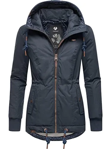 Ragwear Damen Winterjacke YM-Danka Navy Gr. S - Funktionsjacken: Stylische, wasserdichte Winterjacke mit weichem Teddyfleece-Innenfutter für optimalen Komfort und Wärme an kalten Tagen.