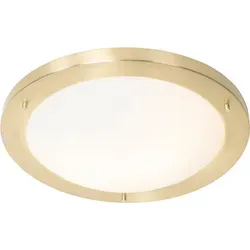Moderne Deckenleuchte Gold 41 cm IP44 - Yuma - Die QAZQA Deckenleuchte Yuma vereint modernes Design mit Funktionalität. Ideal für Badezimmer dank IP44-Schutz. Aus robustem Stahl und Glas gefertigt, sorgt sie für stilvolle Beleuchtung. Dimmbar für individuelle Lichtstimmungen.