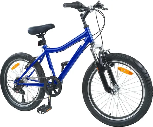 vidaXL Kinderfahrrad 24 Zoll 6-Gang Dunkelblau für 8-12 Jahre
