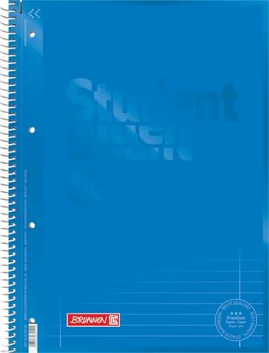 BRUNNEN Collegeblock Premium Student Colour Code | A4, Lineatur 27, 80 Blatt, azur
