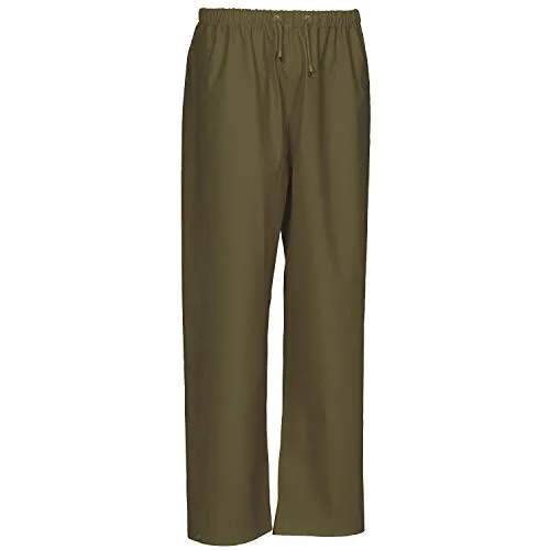 Elka Rainwear-PU/PVC Bundhose Elements-Regenhose-302400-oliv-EN ISO 343 Kl.3-Wind- und wasserdichte Beschichtung Größe XL