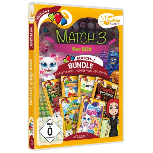 Match 3 Gewint 6er Box Volume 9 Spielesammlung 6 Vollversionen NEU&OVP