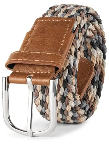 Indicode Unisex Anders Gürtel 40mm breit | Metall Gürtelschnalle & Kunstleder-Riemen Tan, 95