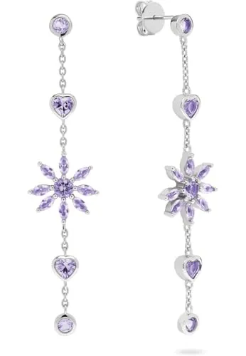 JETTE Damen-Ohrhänger 925er Silber mit recyceltem Zirkonia in silber von JETTE