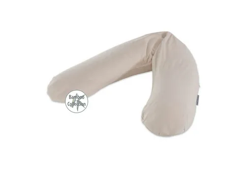 Original Theraline Stillkissen 2021 - Kieselgrau (Bamboo) - Kissen für alle Stillpositionen, auch ideal zum Schlafen. Hochwertig, strapazierfähig und mit flüsterleisen Microperlen gefüllt, die sich perfekt anpassen.