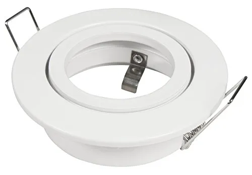 McShine - Einbaurahmen Deckenstrahler | DL-248 | weiß, 82mm-Ø, Clip, schwenkbar | als Deckenleuchte verwendbar in Kombination mit Leuchtmitteln wie z. B. MR16, GU10 und LED-Modulen