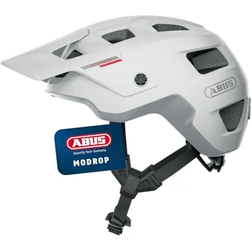 ABUS MTB-Helm MoDrop - Robuster Mountainbike Helm für Damen und Herren - Fahrradhelm mit guter Belüftung und individueller Passform, ideal für Offroad-Fahrer auf abenteuerlichen Trails. Sicherer Sitz durch Zoom Ace Verstellsystem.