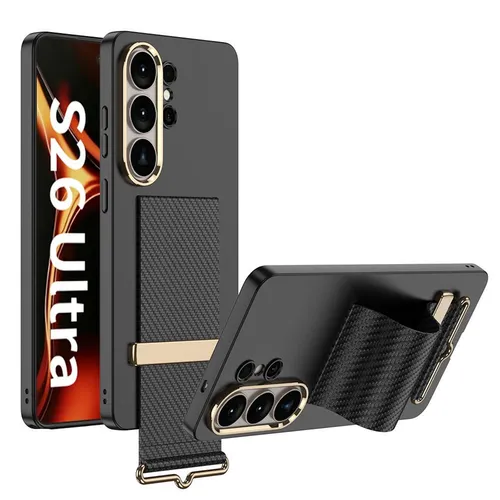 Handy Hülle Armband für Samsung Galaxy S26 Ultra dünn Kunststoff Silikon Schwarz