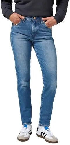Wrangler 5-Pocket-Jeans mit kontrastfarbenen Nähten - Jeans in Slim Fit mit elastischem Denim, ideal für einen lässigen Look. Die kontrastfarbenen Nähte setzen modische Akzente und sorgen für einen besonderen Stil.