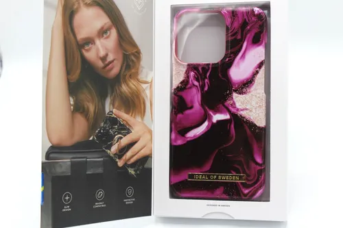 iDeal of Sweden iPhone 13 Pro Golden Ruby Marble Hülle Fashion Case Cover pink