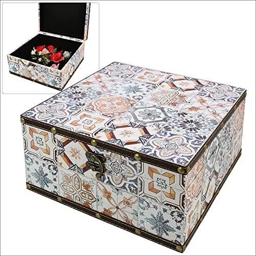 Schwäbische Albumfabrik Schatzkiste maurisch hell groß - Truhe im maurischen Design, ideal für die stilvolle Aufbewahrung von Schätzen und Erinnerungen.