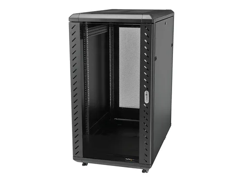StarTech RK1836BKF 19 Zoll Rack - 18 HE Serverschrank, robust und ideal für die sichere Aufbewahrung von IT-Equipment, perfekt für Unternehmen und Rechenzentren.