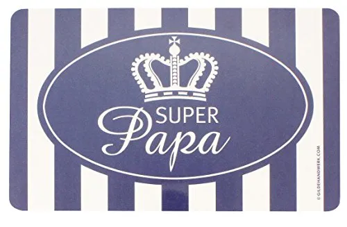 GILDE Brettchen 'Super Papa' in blau von GILDE