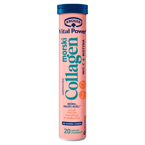 Krüger Vital Power Morski collagen wit. C + biotyna smak mango marakuja brzoskwi