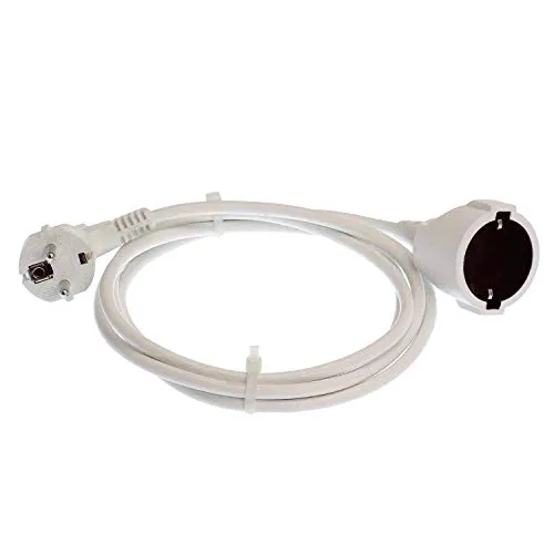 AS Schwabe 50511 Strom Verlängerungskabel 16 A Weiß 5.00 m H05VV-F 3G 1,5 mm²