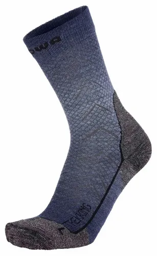 Lowa Wandersocken Crew Trekking (Merinowolle, Wabenstruktur) blau - 1 Paar