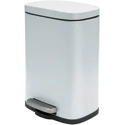 Spirella Treteimer 12 L - Weißer Kunststoff Mülleimer - Haushaltszubehör: Praktischer Treteimer mit 12 L Fassungsvermögen, ideal für die Küche und hygienisch bedienbar.